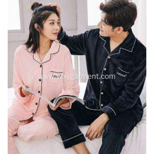 Couple autumn and winter pajama suit